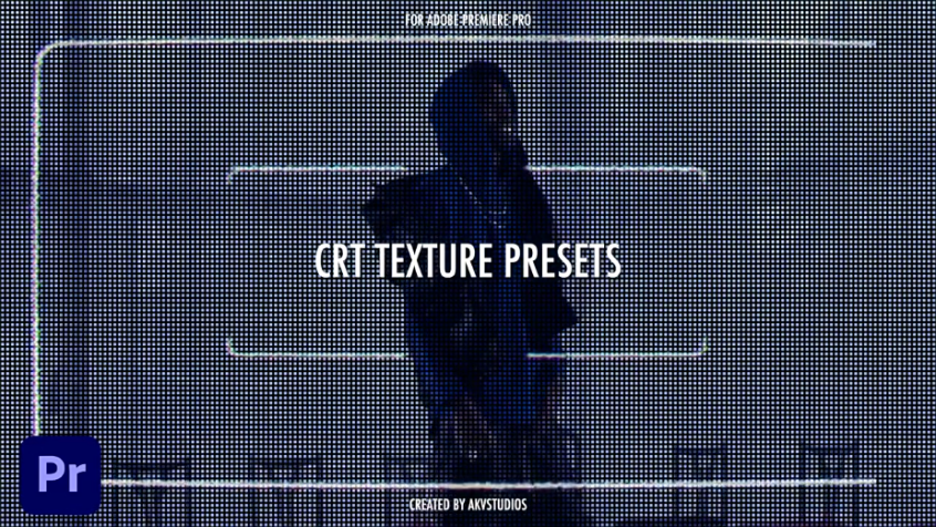 PR预设 老式复古扫描线叠加视频特效 CRT Texture Presets