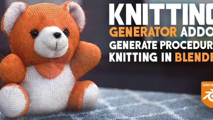 Blender插件 一键生成毛绒针织编织Knitting Generator