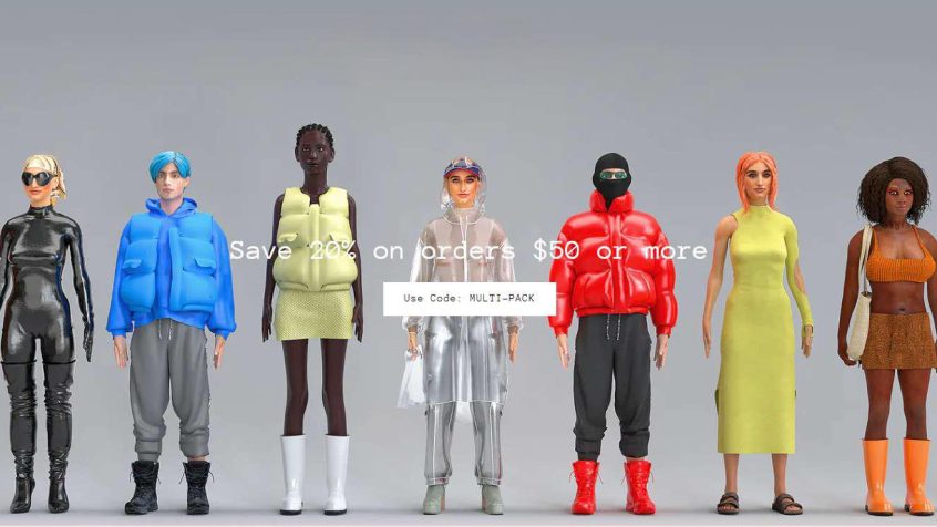 Blender资产 3D数字时尚科技未来服装 VERYBASICS – Digital Fashion Pack
