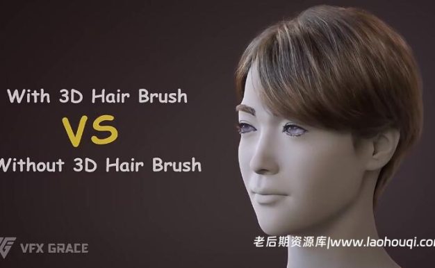 Blender三维毛发笔刷头发制作插件 3D Hair Brush V4.7.1