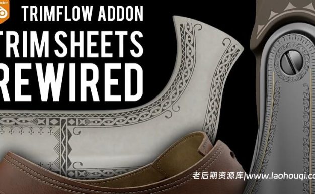 Blender贴画纹理路径绘制插件：Trimflow V2.0附使用教程