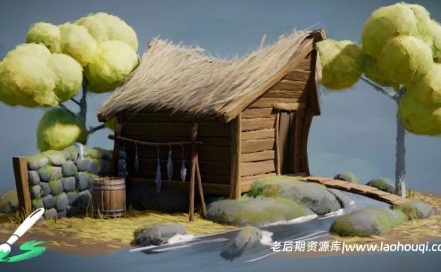 Blender三维笔刷插画风格化卡通绘制插件 Brushstroke Tools v1.0.2