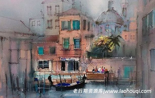 Blender中国风水彩水墨质感艺术绘制渲染插件 Watercolor Renderer v2.5.1