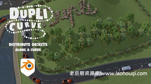 Blender路径模型分布3D建模动画插件 Dupli-Curve v3.6.0