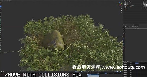 Blender草地实时物理模拟散布插件 Physical Grass Scatter And Draw : Real-Time Physics V1.1.1附使用教程