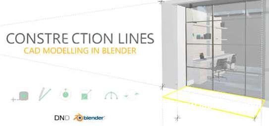 Blender仿CAD建模插件 Construction Lines v0.9.694 – Accurate Cad Modelling Add-On For Blender