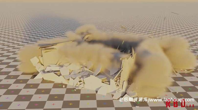 Blender破碎爆炸烟雾碎片插件RBDLab v1.6.3