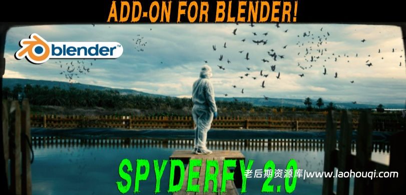Blender鸟群虫群3D动画粒子群体生成插件 Spyderfy V2.6 – Boid Systems Add-On