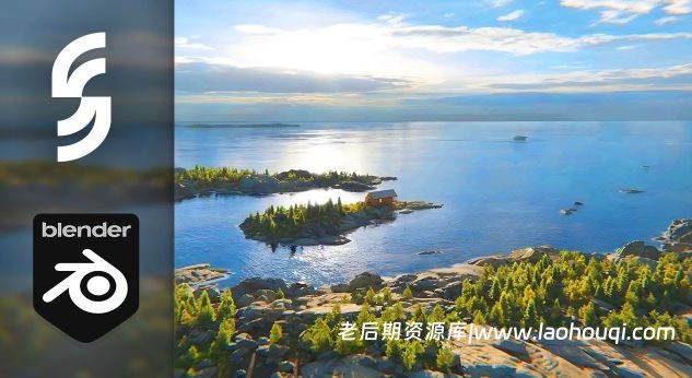 Blender植物花草树木模型随机分布散步生成插件 Geo-Scatter 5.5.0