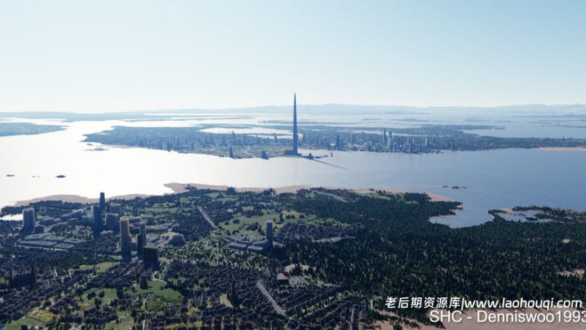 Blender程序化城市3D自然地形生成器资产预设 Large Scale Procedural Terrain Generator with 3D Cities