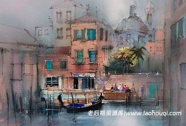 Blender中国风水彩水墨质感艺术绘制渲染插件 Watercolor Renderer v2.5.1