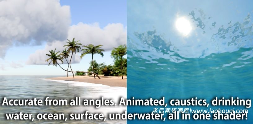 Blender逼真动态水面着色器插件 Water Shader v2.1.2