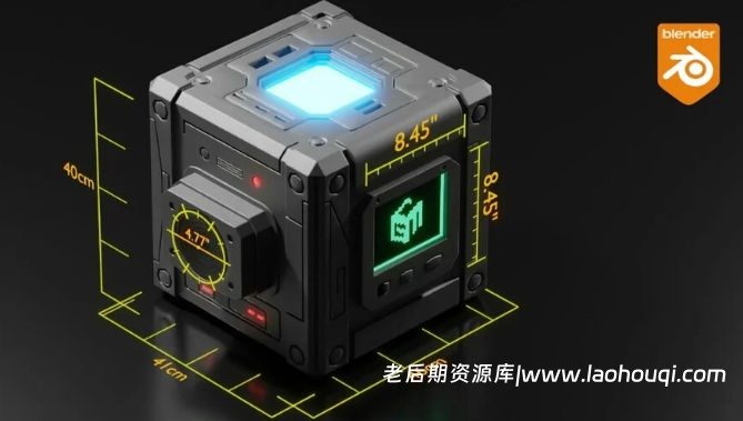 Blender三维模型精密仪器测量插件资产预设 GeoMeasure 2 v2.92