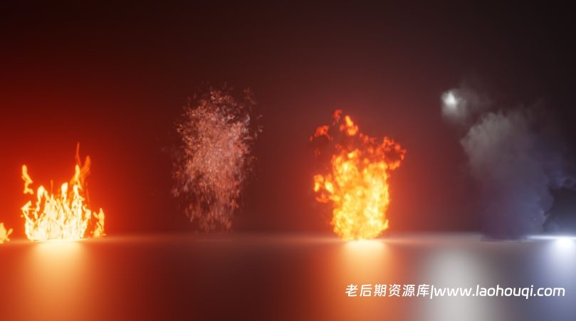 Blender自定义火花烟雾魔法爆炸粒子特效节点资产预设 Sprite Particles For Realtime Vfx With Geonodes V1.2.1附使用教程