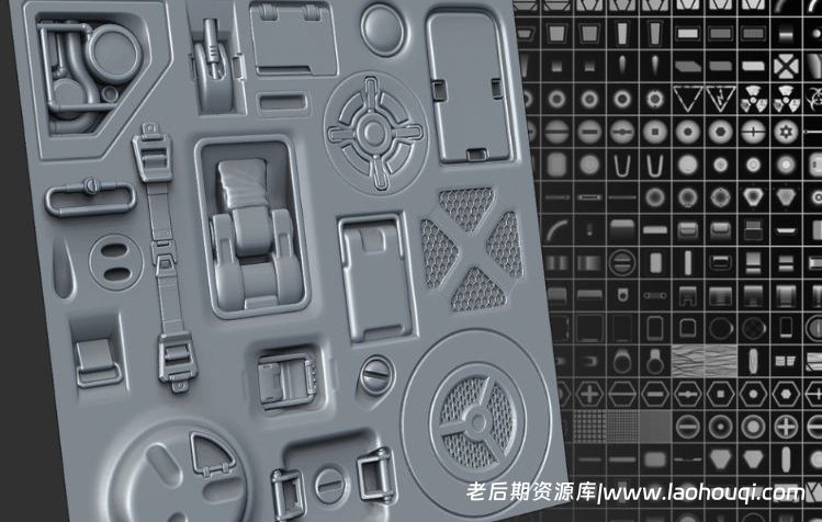 Blender贴花纹理模型集合 Decal Sheet 01