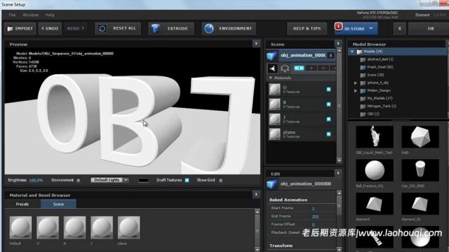 导出OBJ序列 Plexus OBJ Sequence Exporter 1.2 for Cinema 4D