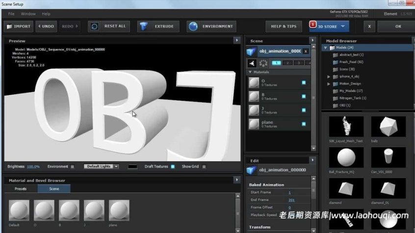 导出OBJ序列 Plexus OBJ Sequence Exporter 1.2 for Cinema 4D