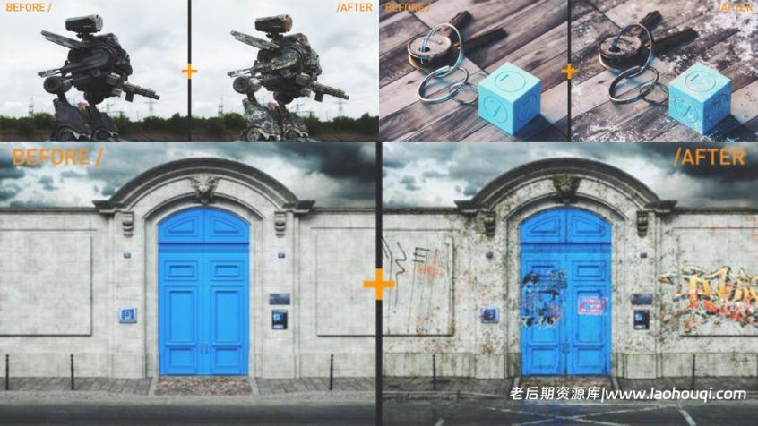 C4D Octane渲染器污垢划痕磨损效果脚本PXL DIRT Rig for Octane+使用教程